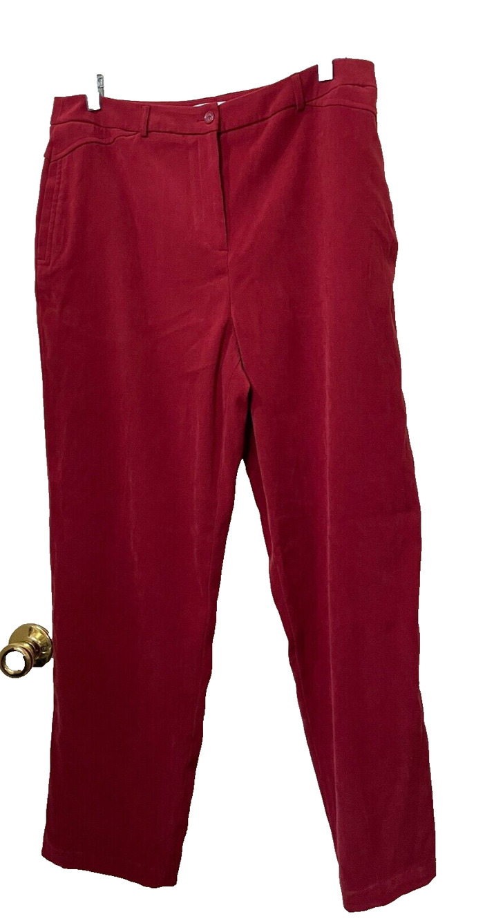 Vintage Cranberry Talbots Stretch Trousers Pants Size 14
